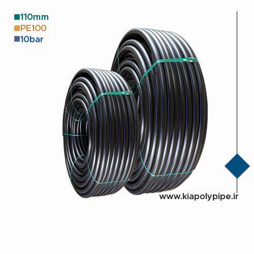 لوله پلی اتیلن 110 میلیمتر PE100فشار 10 اتمسفر